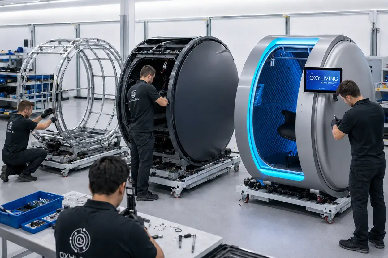 Oxyliving hyperbaric oxygen chamber production facility in Kocaeli, Türkiye